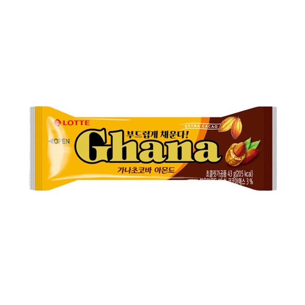 韓国/ロッテ/ガーナ/アーモンド/チョコレートバー/43gx96
