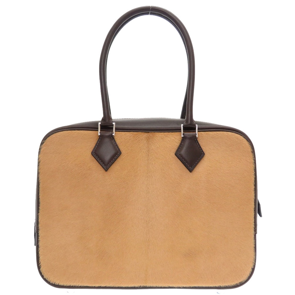 未使用品 プリュム28 ハンドバッグ ヴォートロイカ/シャモニー エベンヌ K刻印 0026【中古】 レディース