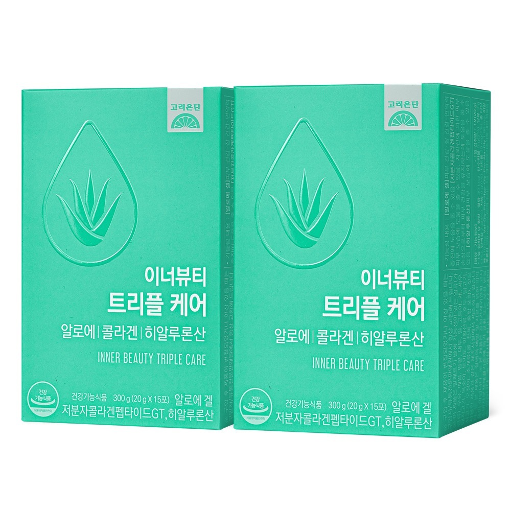 高麗銀団インナービューティートリプルケアアロエコラーゲンヒアルロン酸15砲2個