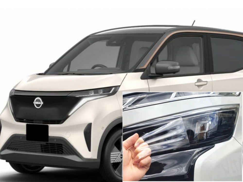 ヘッドライトプロテクションフィルム (サクラ B64W) 車種専用 カット済み 左右セット ヘッドライト保護 B64W ニッサン用