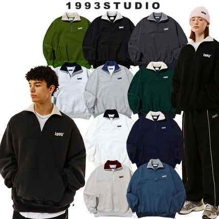 期間限定セール/韓国限定/公式商品/ユニセックス/ VINTAGE HALF ZIP-UP/トレーナー/9カラー韓国ファッション/アウター/トップス/ ニット/ パーカー/