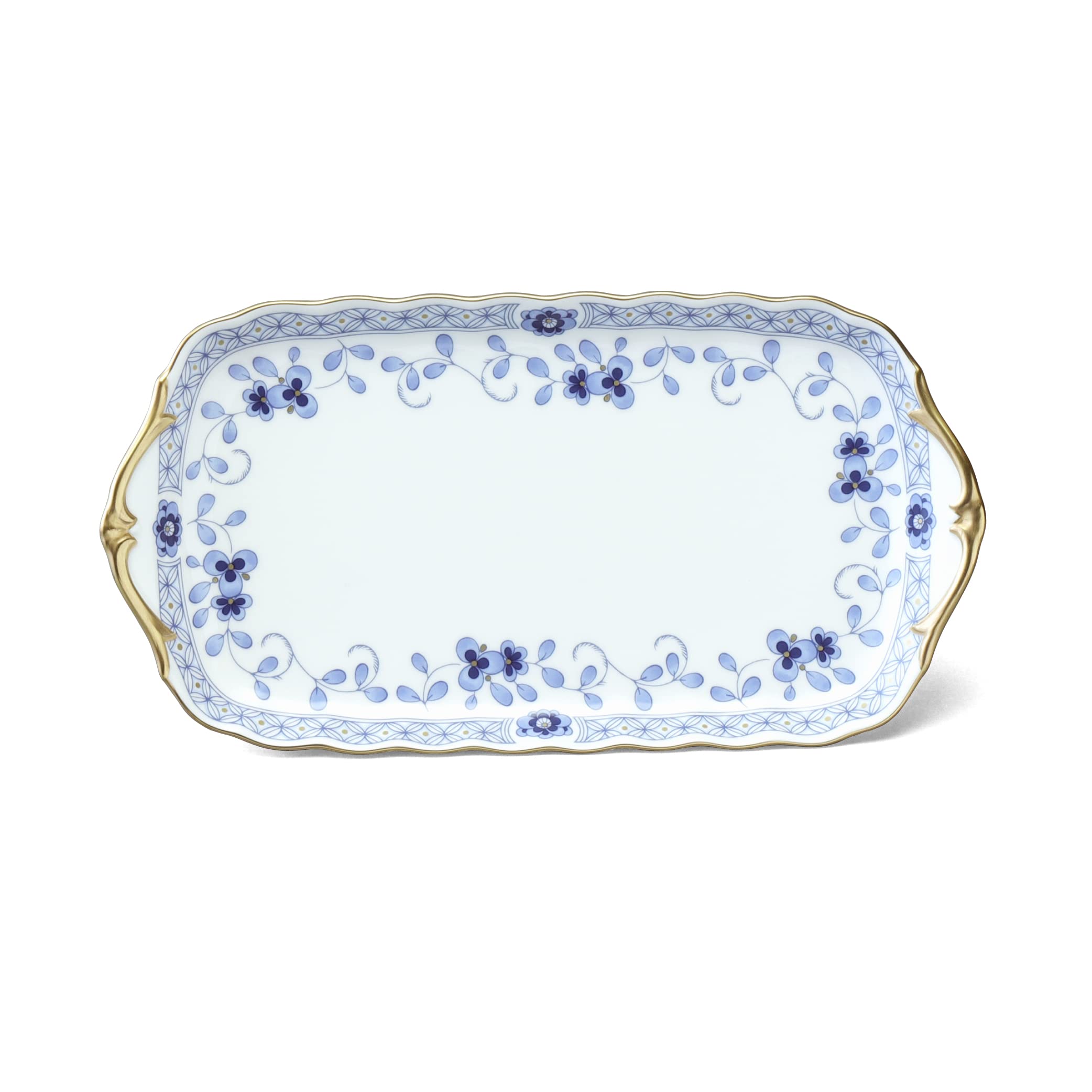 NARUMI(ナルミ) プレート 皿 ミラノ 23cm ブルー 花柄 梅の花 更紗調 スモールトレイ 結婚祝い プレゼント 日本製 ギフト箱入り 9682-329 4,866円