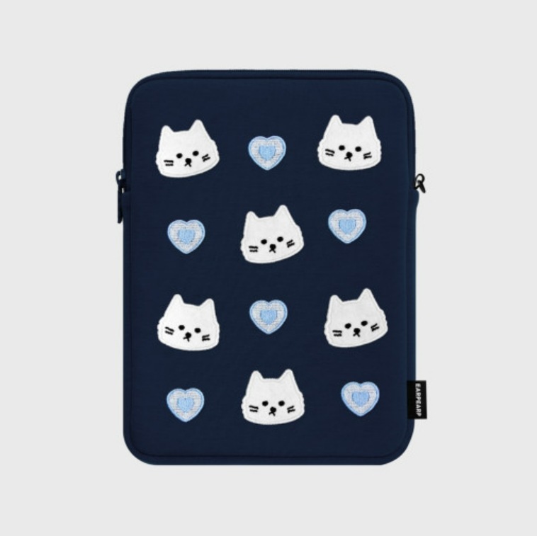 DOT HEART CHICHI-NAVY（iPadポーチ）韓国雑貨