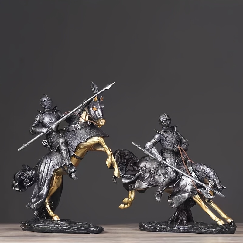 オブジェ 騎兵 モチーフ ヴィンテージ調 オーナメント おしゃれ インテリア ディスプレイ 工芸品 装飾品 新築祝い 贈り物 プレゼント 4-7
