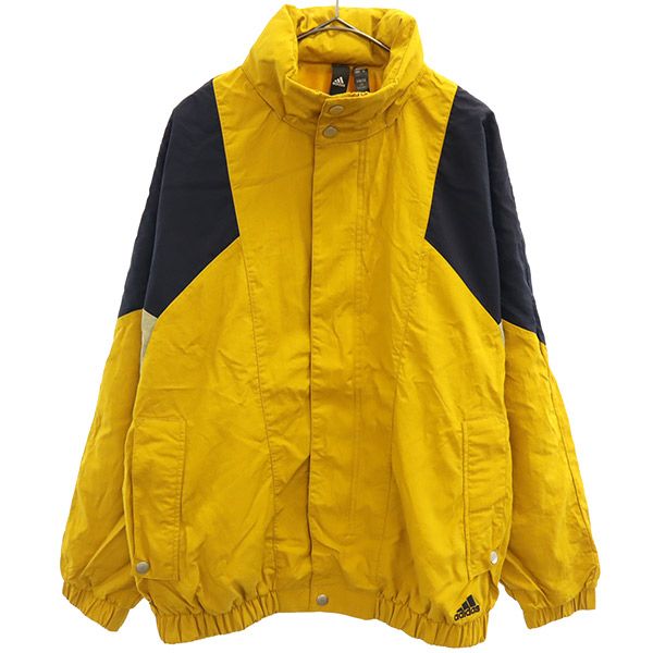 総柄 ナイロンジャケット S イエロー×ブラック レディース