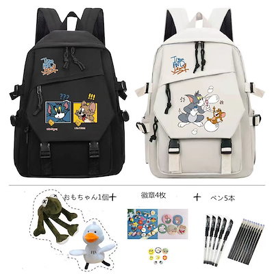 Qoo10] トムとジェリーリュックサックおもちゃん付