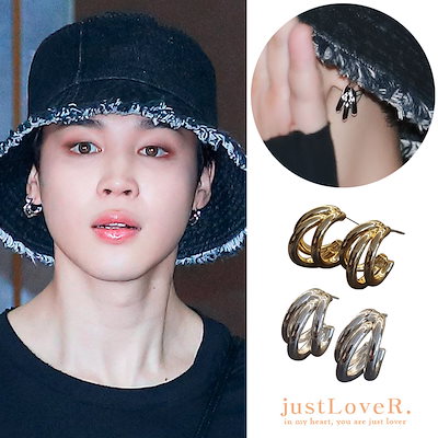 【justLoveR.】★BTS JIMIN着用★Tate Earrings 一対 925Silver Qoo10] justLoveR. [JustLoveR.] BTSジミン着 : KPOP