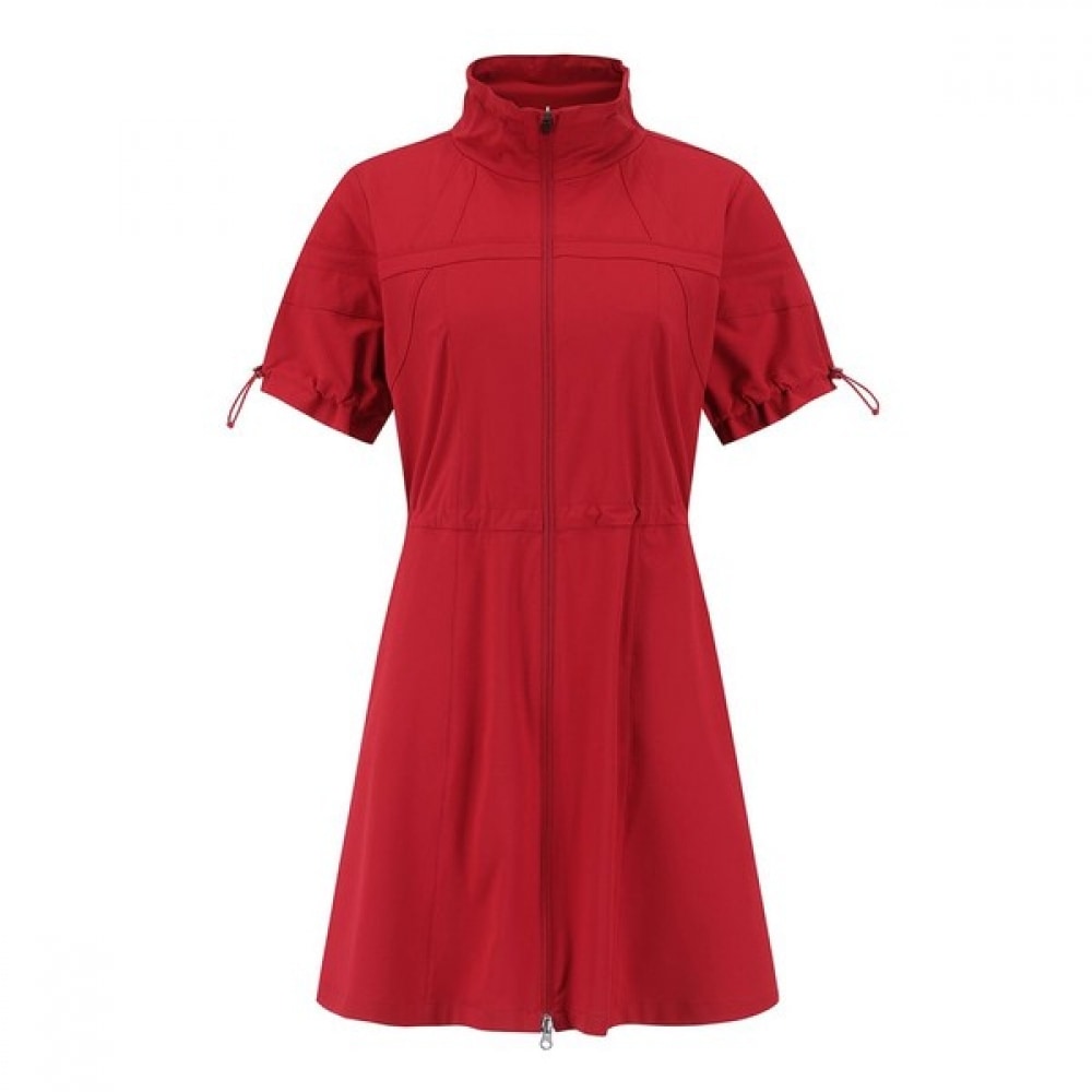 [Paris Gates] レディースストリングジップアップ半袖ワンピース