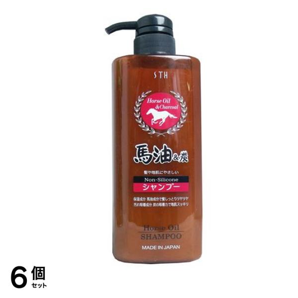 馬油&炭シャンプー 600mL 6個セット