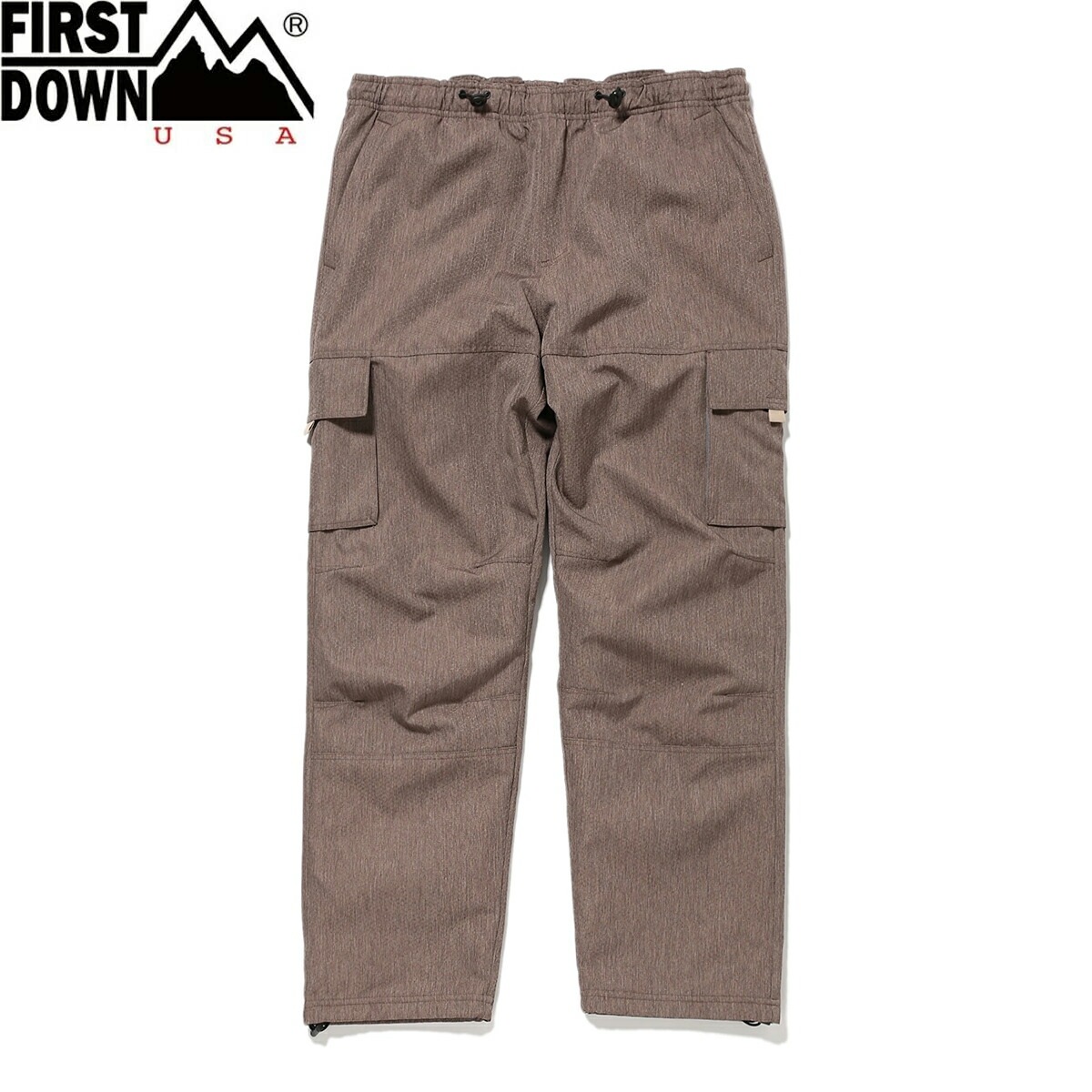 FIRST DOWN BACK FLEECE PANTS HONEYCOMB LIP NYLON BEIGE