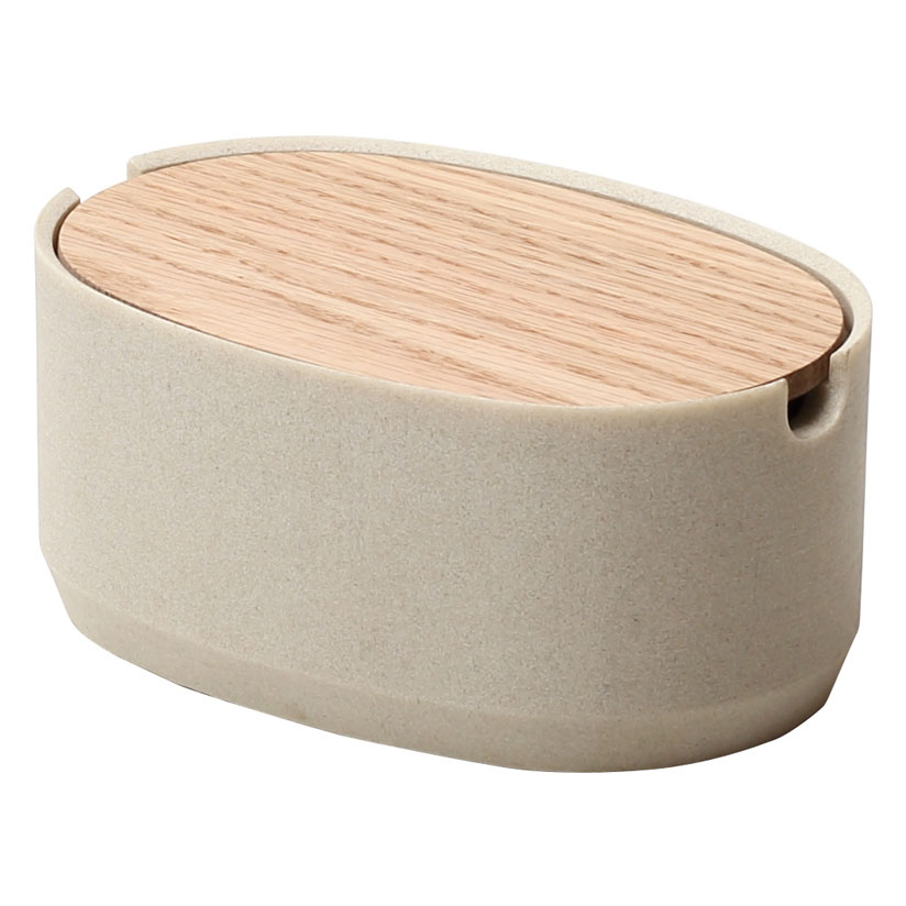 小物入れ イデアコ シェーカーボックス オーバルボックス Sサイズ ロータイプ（低） ideaco Oval Box S-Low ストーンサンドホワイト