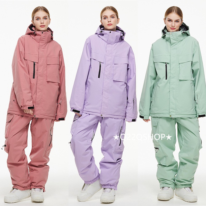 スノーボードウェア 2024 2025 上下セット メンズ レディース パンツ ズボン ジャケット アウター ウィンタースポーツセットアップ スキーウェア スノボウェア スノーウェア 韓国風防水