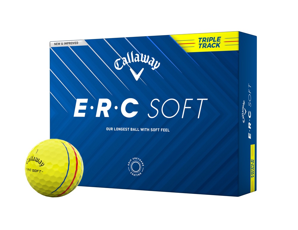 キャロウェイ ERCSOFT25-TRPYL-12P ERC ソフト 2025年モデル ゴルフボール 1ダース 12個入り(イエロー) ERCSOFT25TRPYL12P