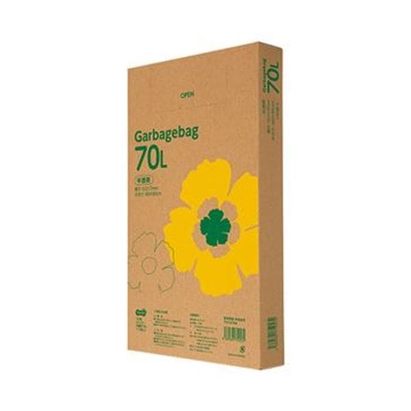 （まとめ）TANOSEE ゴミ袋エコノミー 半透明 70L BOXタイプ 1箱（110枚）[x10]