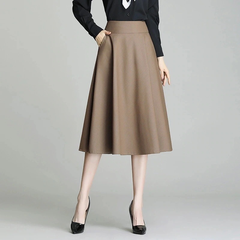 人气新作マキシスカートロングスカートロングスカートのツイード気質半身スカートロングスカー シンプルAラインロング丈 セミロング フレアスカートタイトスカートルスカートミニスカート