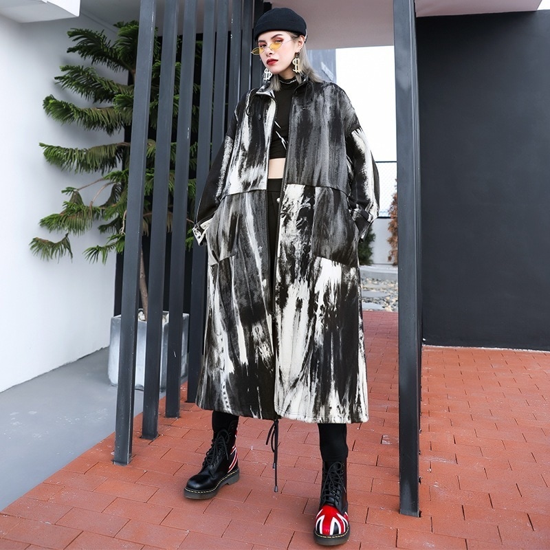 アウター レディースヨーロッパ風長袖パーカー秋の新作ゆったりレトロ港風立領カーディガンのジャケットを染めるコート レディース 冬