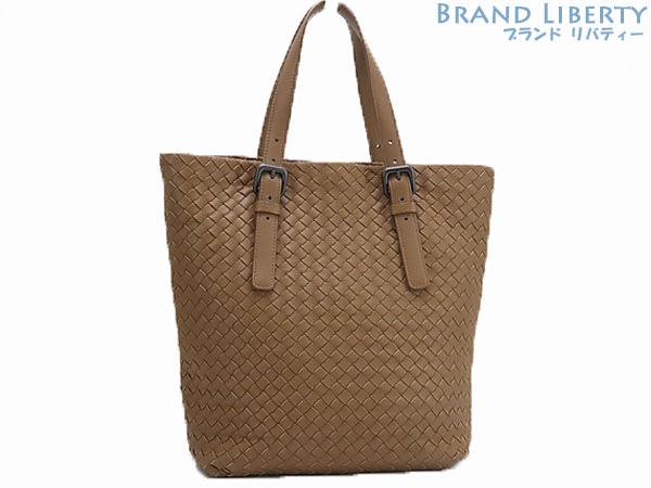 美品ボッテガヴェネタイントレチャートトートバッグショルダーバッグハンドバッグブラウンラムレザー270917