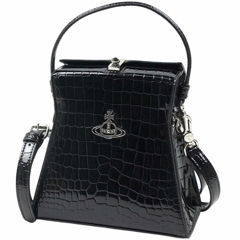 ヴィヴィアンウエストウッド ショルダーバッグ ハンドバッグ 斜め掛け 肩掛け ブラック Vivienne Westwood KELLY MEDIUM HANDBAG BLACK 42020027-02