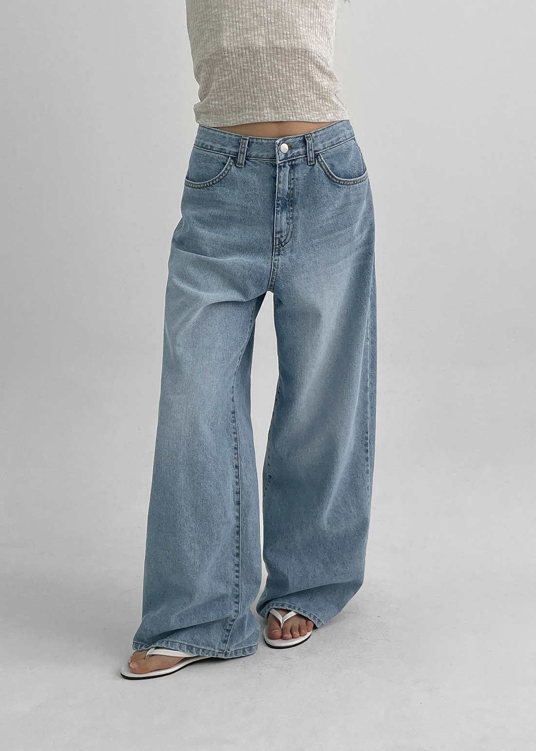 デコバワイドデニムパンツ