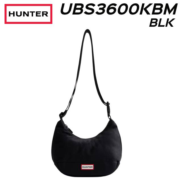 ハンター UBS3600KBM ナイロン ミニ ホーボー - ブラック メンズ レディース バッグ 鞄