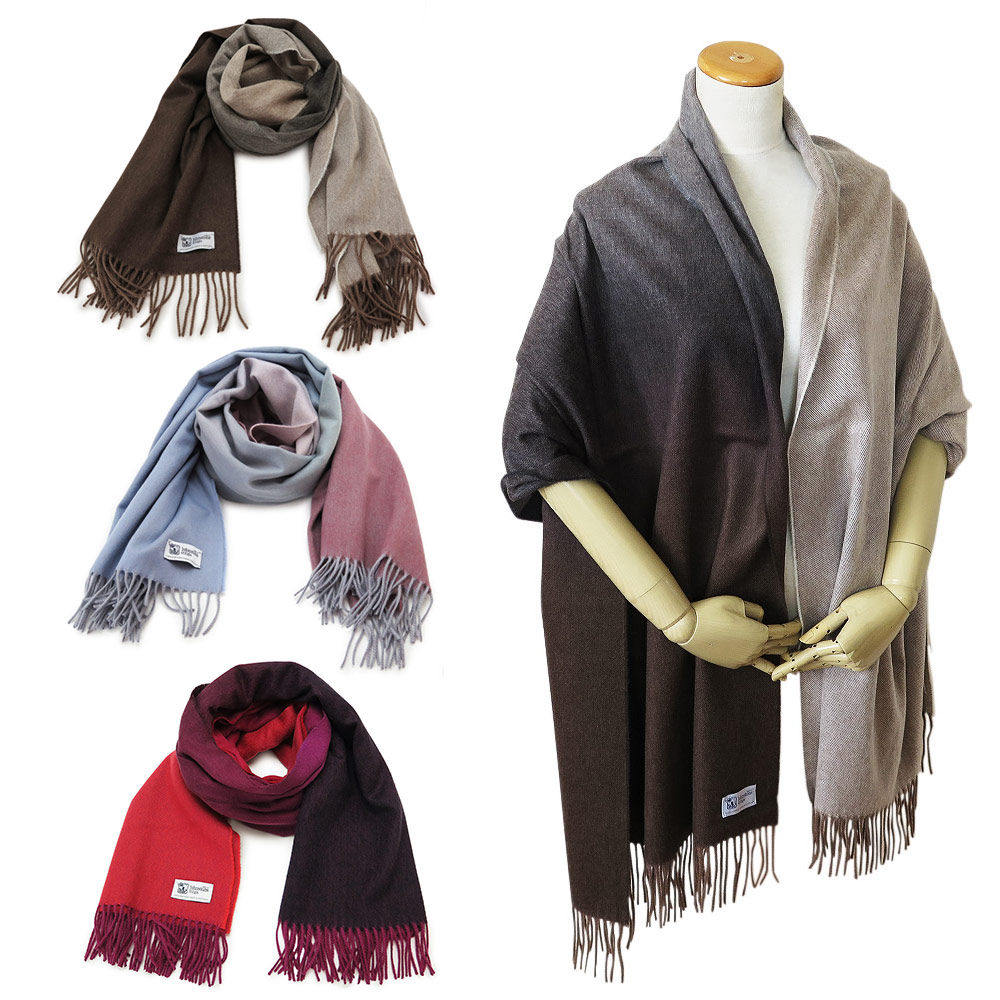 ストール WA000056 大判 マフラー カシミア グラデーション WA56