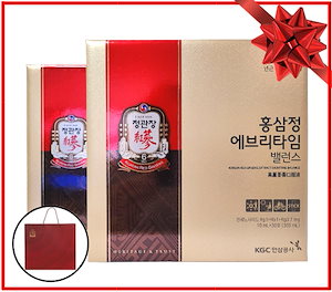 [韓国食品] 紅参亭エブリタイムバランス(10ml*30包) *2box + ショッピングバッグ, おちゅうげん