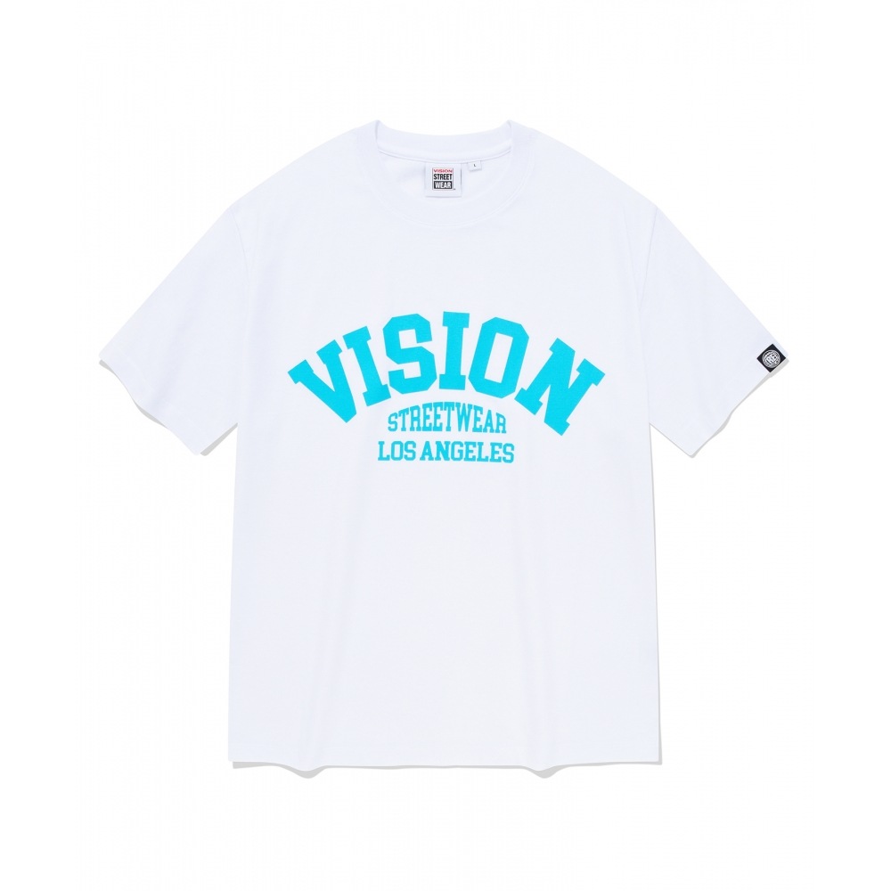 VISION StreetWEAR VSW アーチ ロゴ T シャツ ネオン ブルー