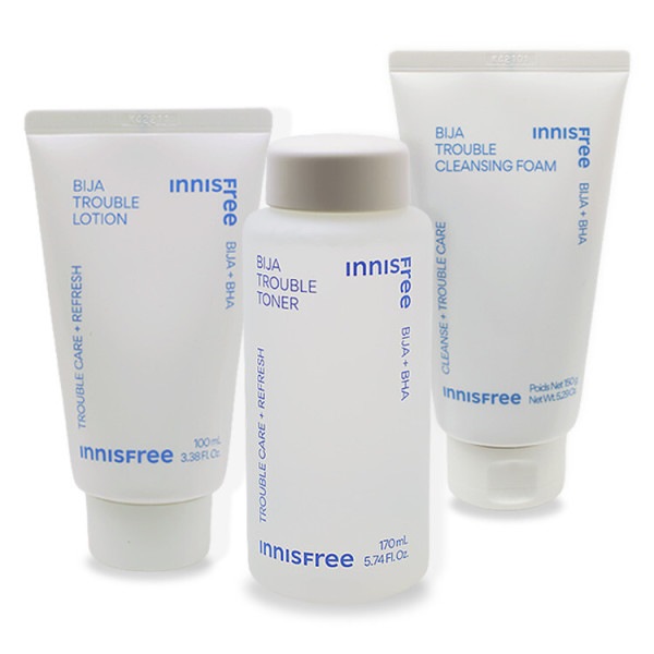 イニスフリービザトラブル3種（トナー+ローション+クレンジングフォーム）