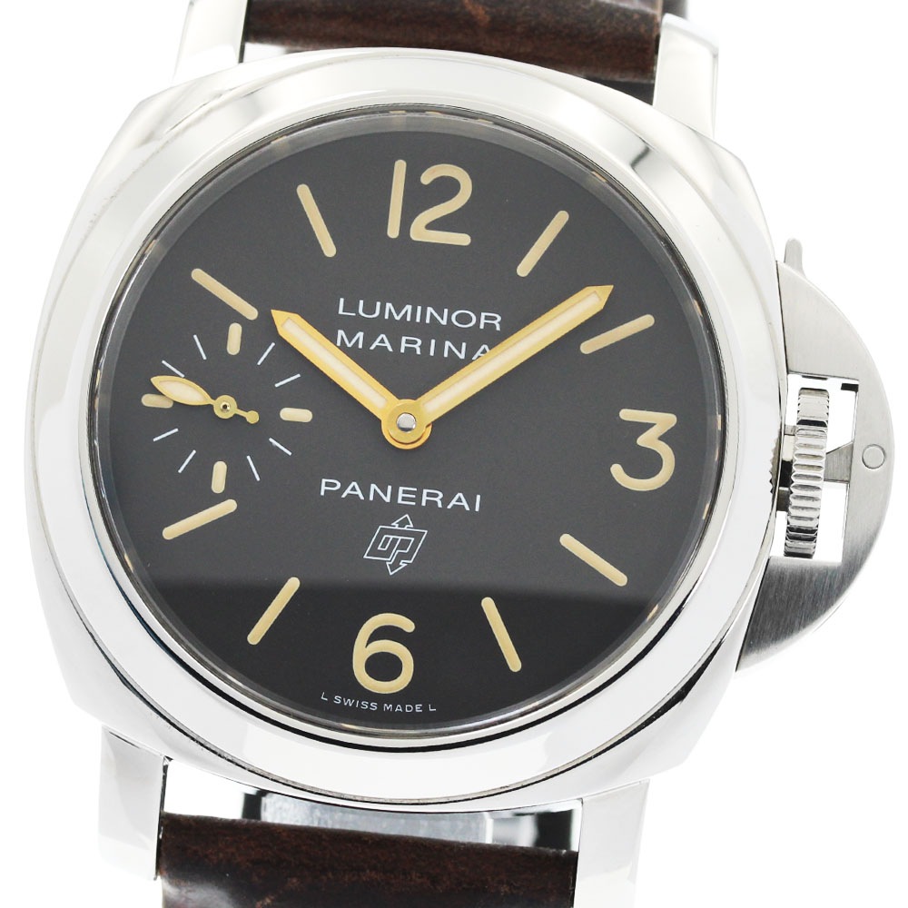 パネライ PANERAI PAM00632 ルミノール マリーナ ロゴ アッチャイオ スモールセコンド 手巻き メンズ 保証書付き_962519【中古】