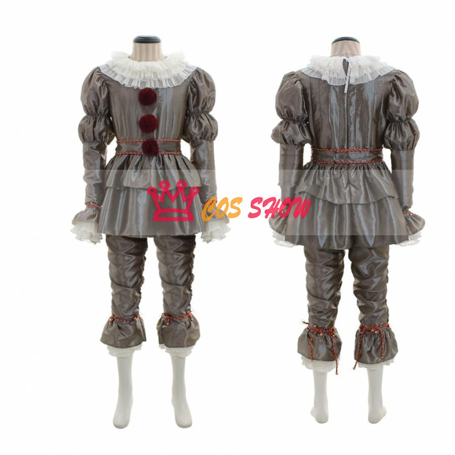 2025新品販売 実物撮影 映画 ピエロ ペニーワイズ 大人 子供 JOKER グレー コスプレ衣装 cosplay仮装 イベント クリスマス ハロウィン ステージ 文化祭 お祭り