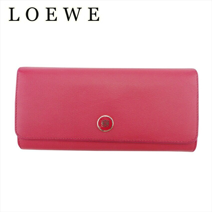 長財布 ファスナー付き 財布 アナグラムボタン レディース ピンク ゴールド 中古 24,758円