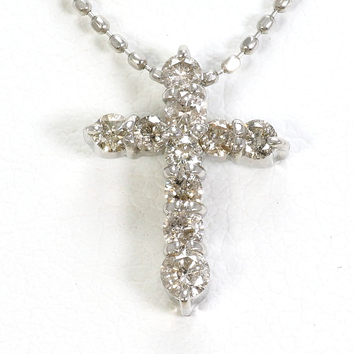 PT900 プラチナ PT850 プラチナ ネックレス ダイヤモンド 0.30 ct 総重量約2.3g 約41cm 中古