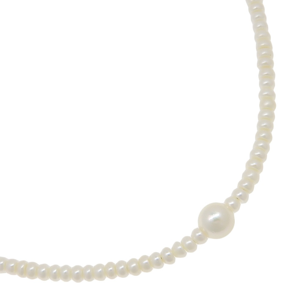 真珠 ベビーパール ネックレス パール K14イエローゴールド 約8.1g レディース 中古品 Aランク