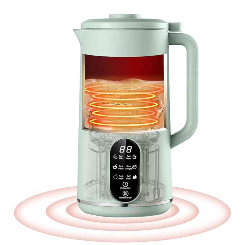 【国内即発】「12H予約・乾燥豆」 MACOLAUDER 豆乳メーカー 熱650ml/冷800ml 豆乳・離乳食・ジュース・お湯・お粥・洗浄 ミキサー ジューサー 電動 豆乳機 全自動 ブレンダー 2