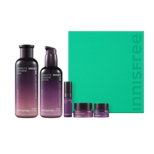 NEWパーフェクト9 インテンシブスキンケア化粧品2点セット（トナー:200mlローション:160mlセラム:5mlクリーム:10mlアイクリーム:5ml）（肌保湿/インテンシブケア）