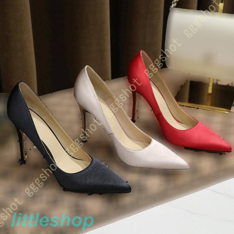 【急速出荷!】スタイルアップ！ヒールパンプス パンプス ハイヒール ピンヒール シルク スクエアカット 通勤用 レディース ポインテッドトゥ ヒール10cm 美脚 おしゃれ かわいい orange