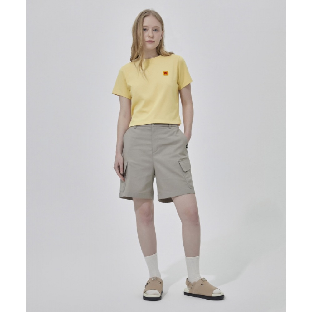 コダックエッセンシャルシグネチャーロゴ半袖Tシャツ女性用イエロー