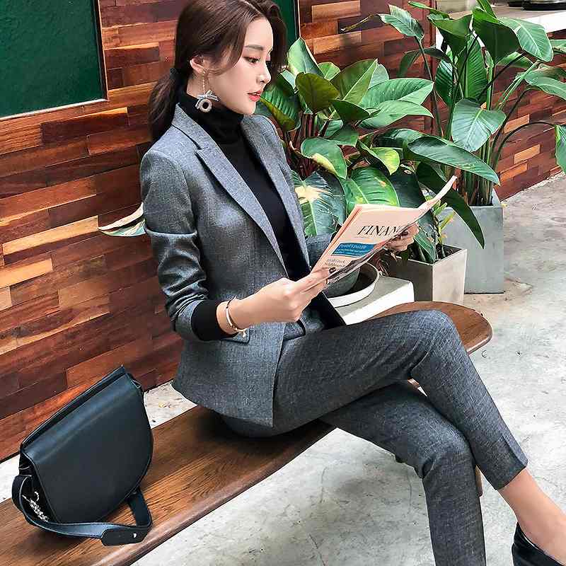 レディース2点セットジャケットクロップドパンツ半端丈長袖セットアップカジュアルキュート可愛いフェミニ