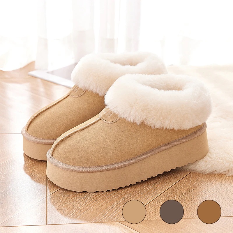 VMT42 韓国 ブーツ 牛革+ウール スノーブーツ ショートブーツ 長靴 ムートンブーツ 厚くて暖かい 本革 裏起毛 ブーツ レディース 冬のブーツ 靴 厚底ブーツ 冬 韓国ファッション シューズ3