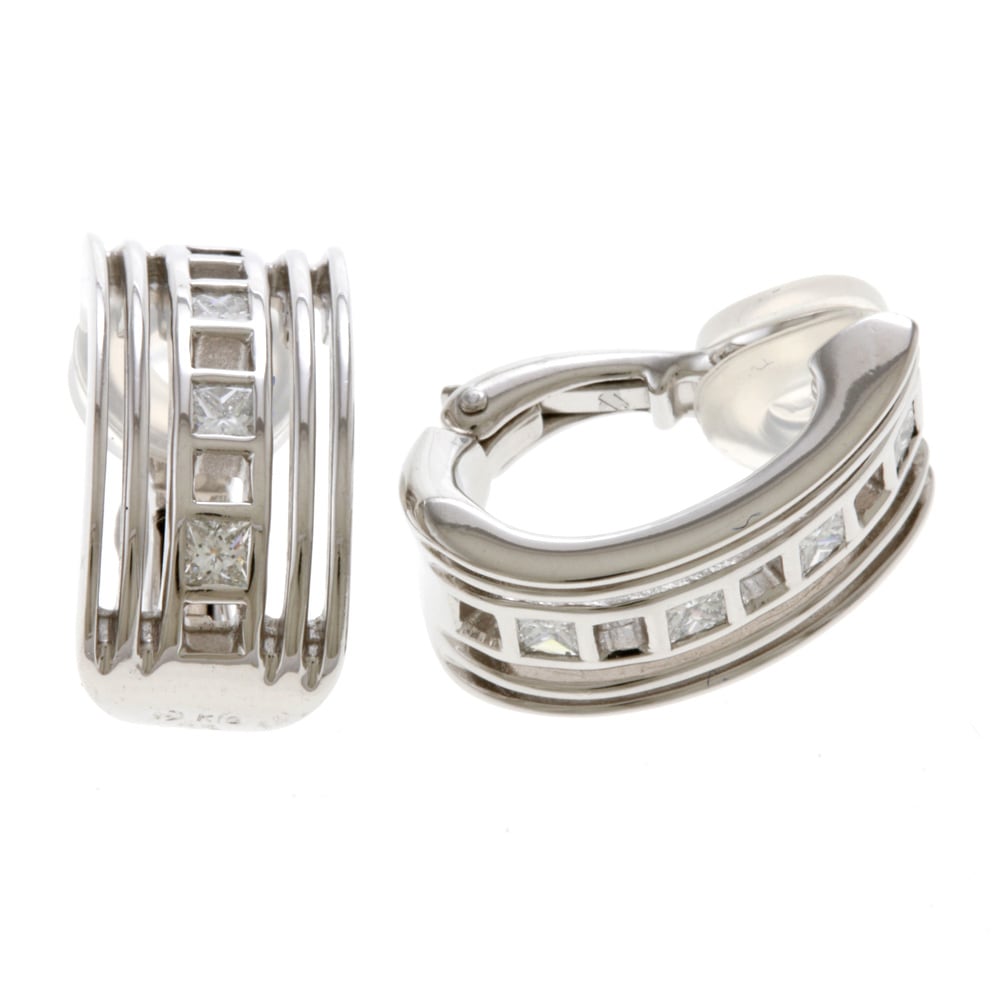 タサキ イヤリング 18金 K18ホワイトゴールド ダイヤモンド TASAKI 中古 美品