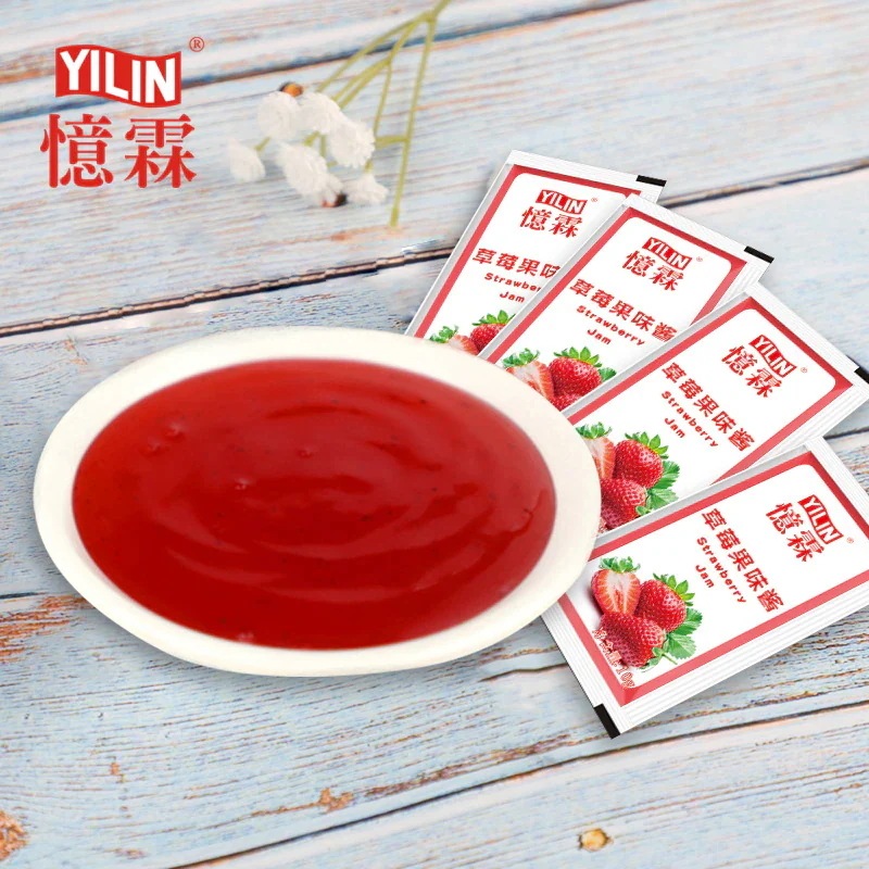 宜林イチゴフルーツジャム 10g*600袋 丸ごと箱 パンケーキジャム 持ち帰り袋