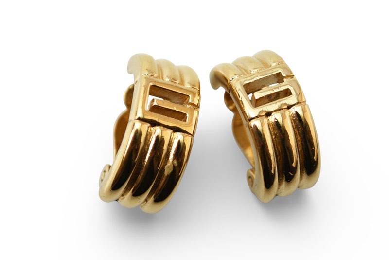 ジバンシー イヤリング ヴィンテージ GIVENCHY/ジバンシィ Ｇロゴ/ゴールド【中古】