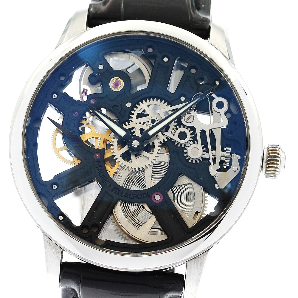 モーリスラクロア MAURICE LACROIX MP7228 マスターピース スケルトン 手巻き メンズ 良品 _909667【中古】
