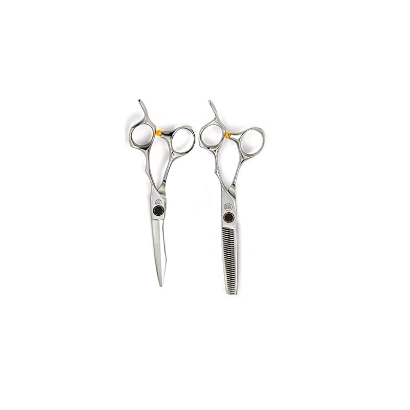 Moontay すきばさみ カットハサミ 散髪 理容 美容師 セルフカット 6.0inch スキ率15%+ ベースカット 質感調整 量感調整 ネジ付き 自分で調整可能 切れ味