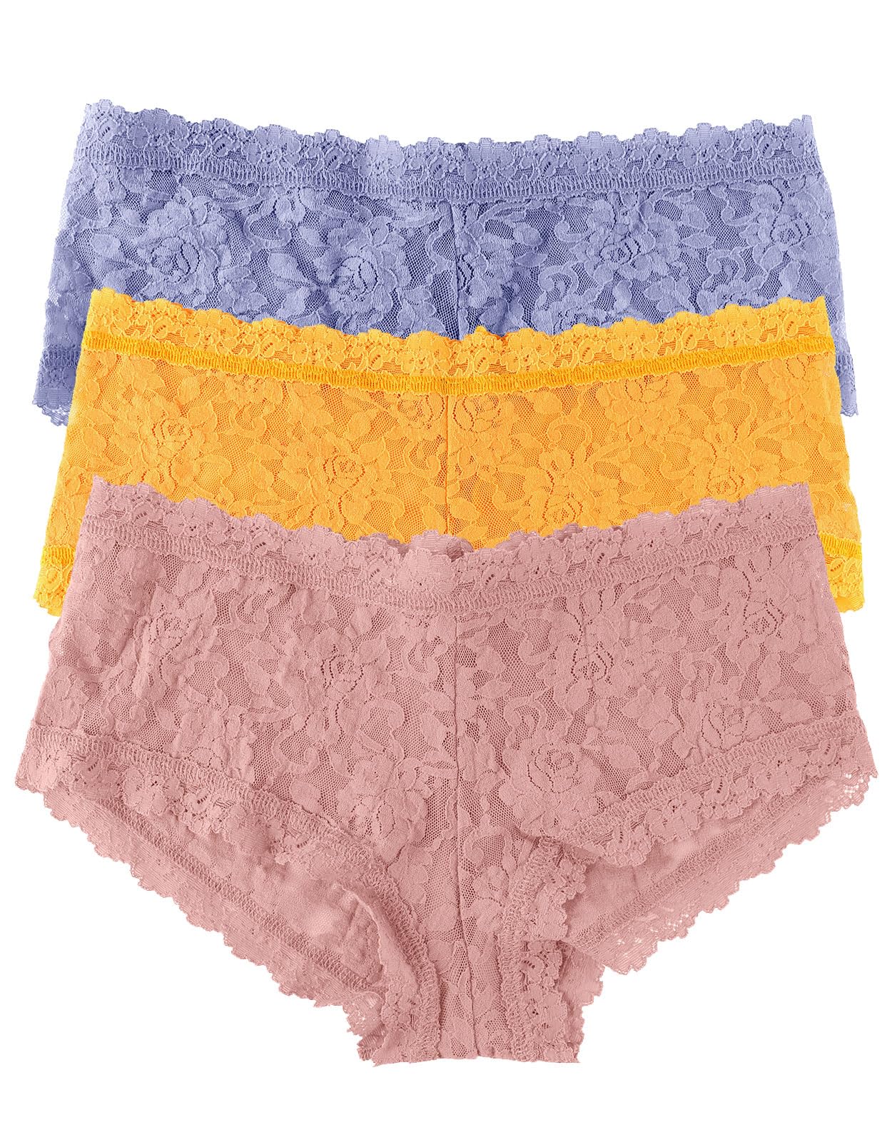 [ハンキーパンキー] シグニチャーレース ボーイショーツ 3枚セット ショーツ フルバック 下着 女性 プレゼント 【公式・正規品】