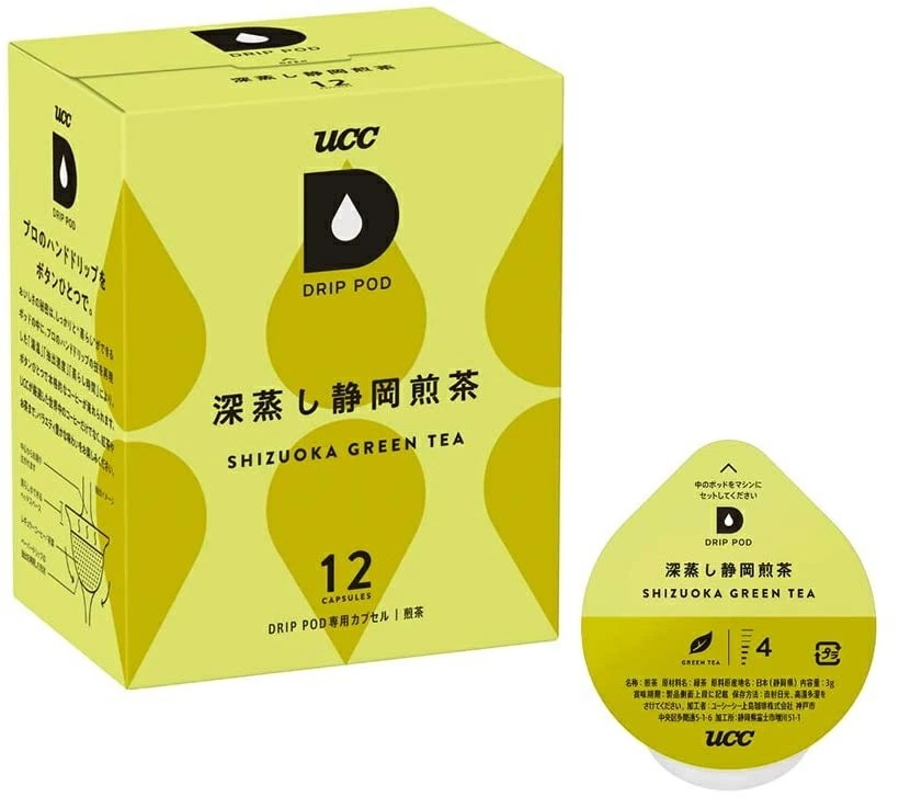 UCC 上島珈琲 DRIP POD深蒸し静岡煎茶専用カプセル 12箱セット(12個入12箱)