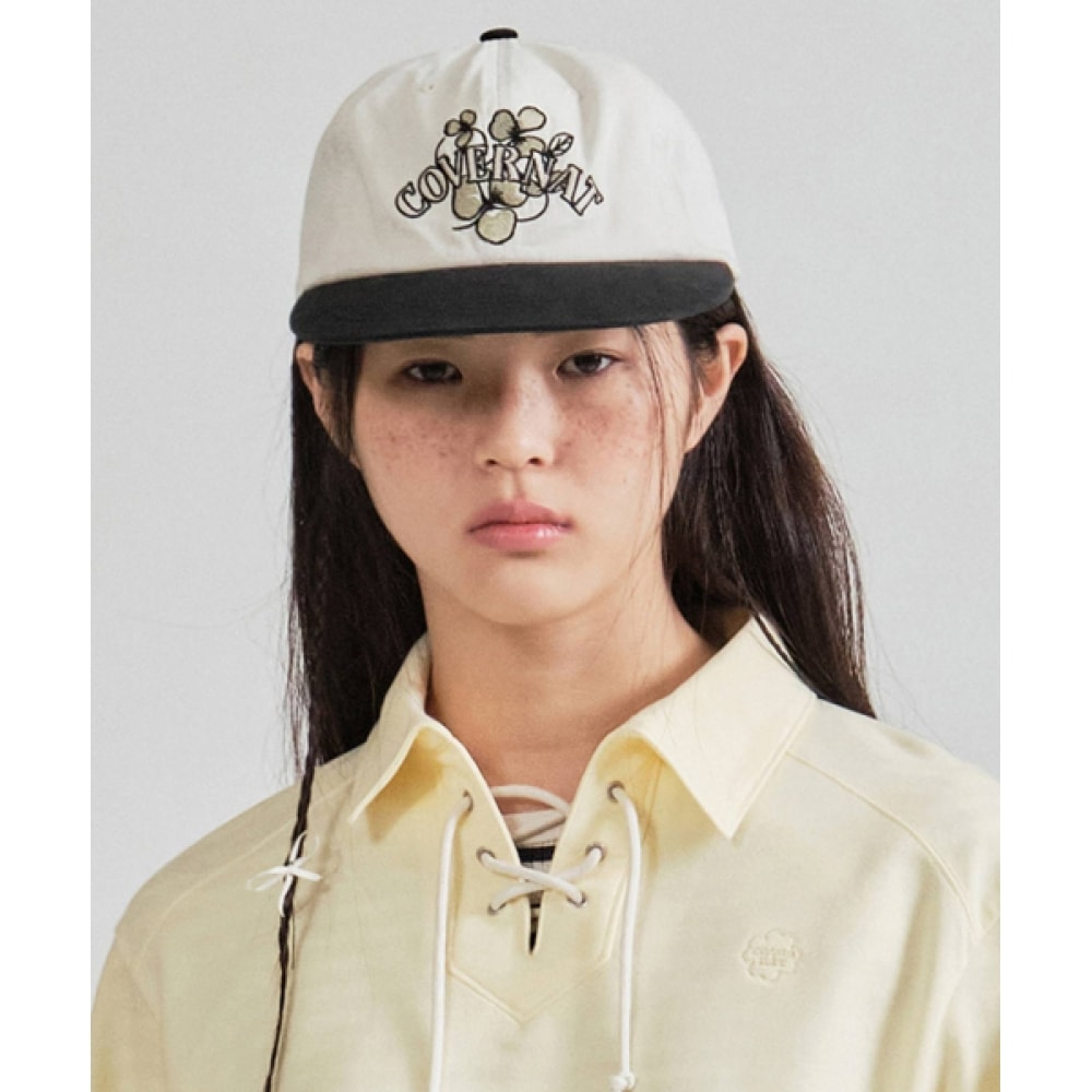 COVERNAT 女性用グラフィックウォッシュキャップアイボリー