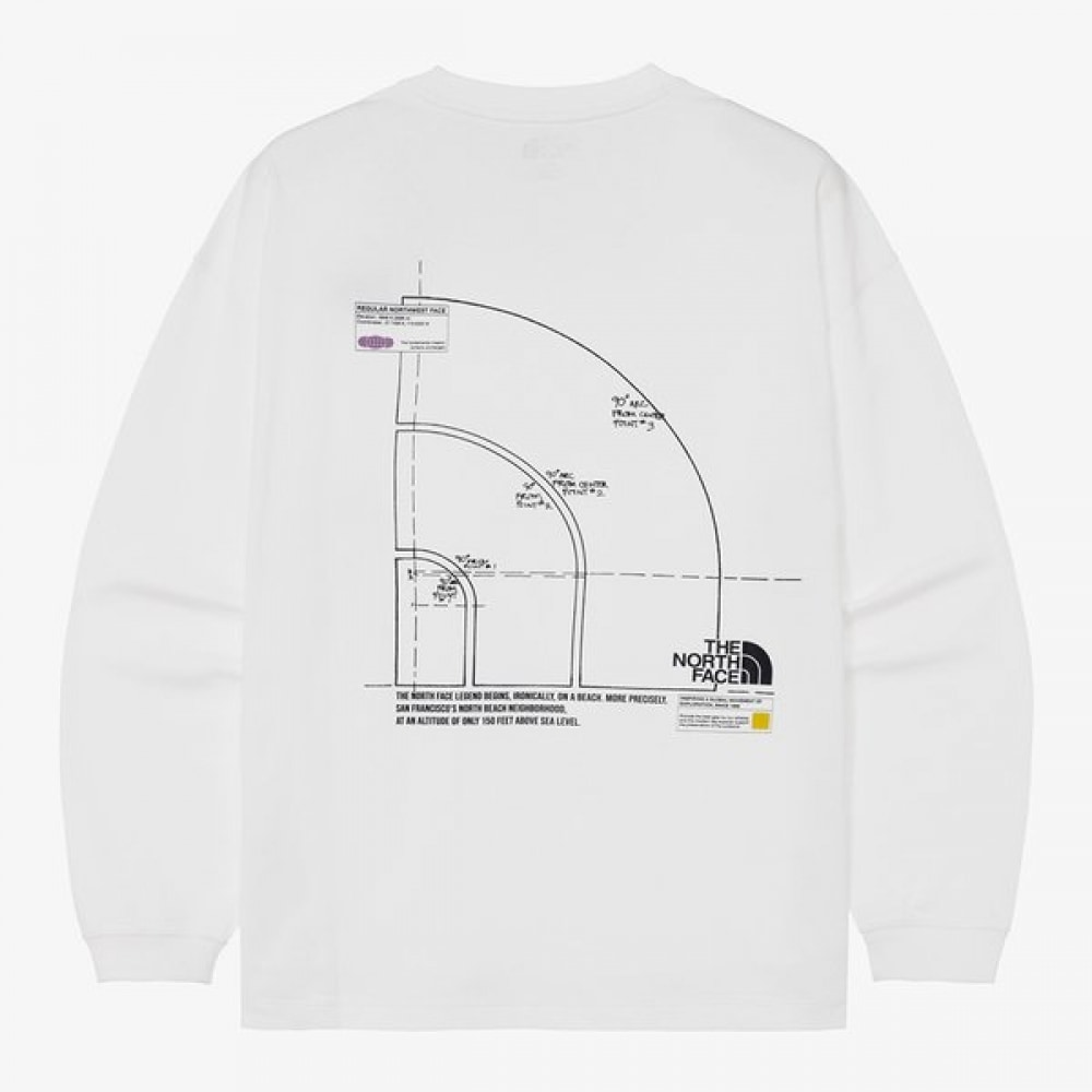 ノースフェイス ホワイトラベル ドームロゴ 長袖ラウンドT_OFF WHITE NT7TR03K