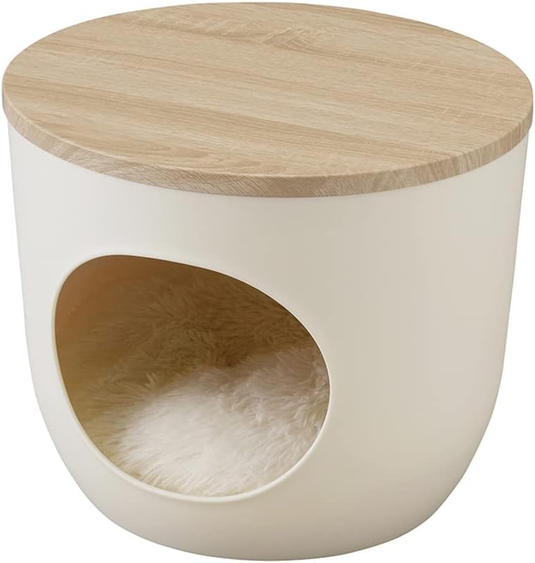 アイリスオーヤマ 犬 猫 ハウス 室内用 プラスチック クッション付 丸洗い可 小型犬・猫用 ライトナチュラル