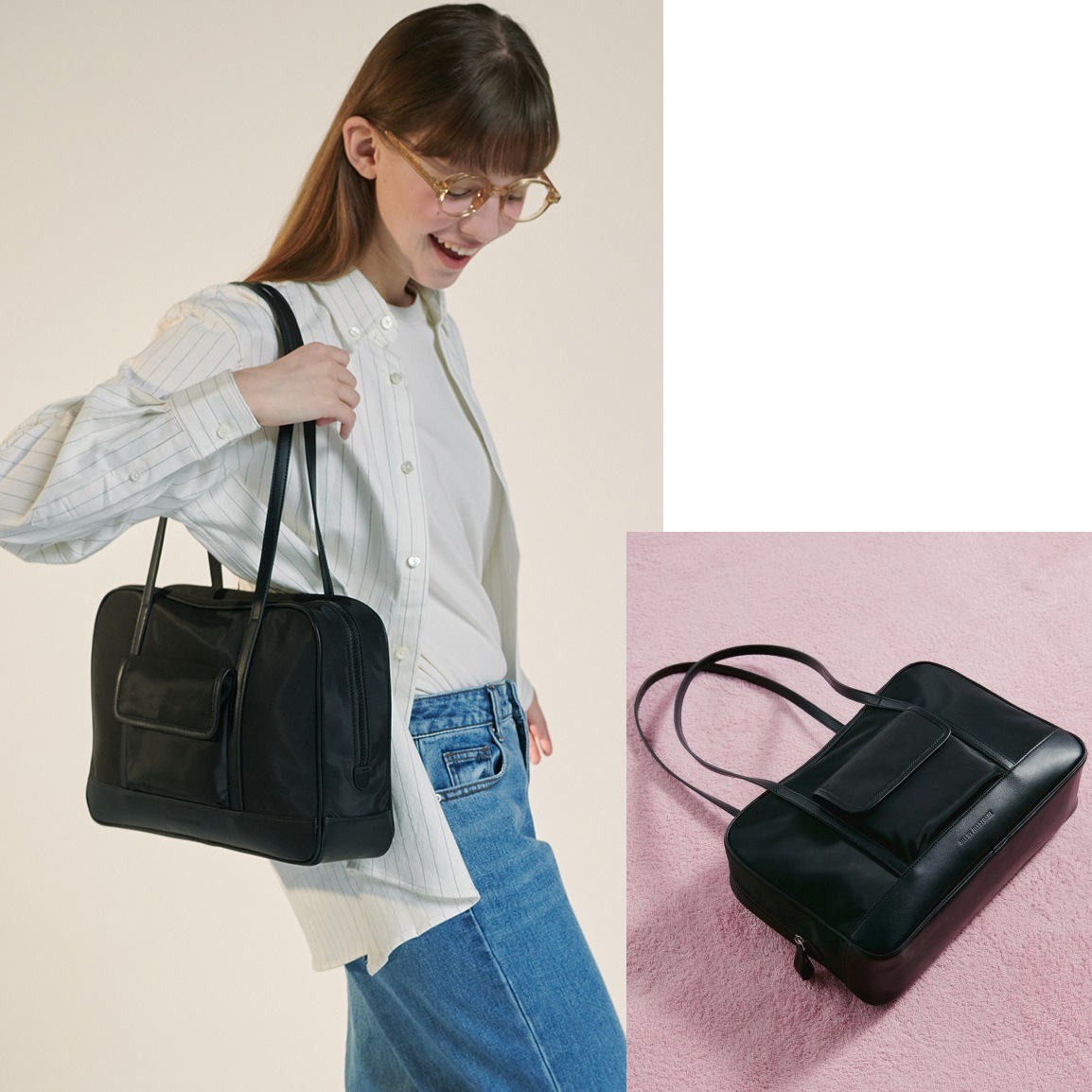 [JILLSTUART] [ブレッド]ナイロンポケットボウリングバッグ